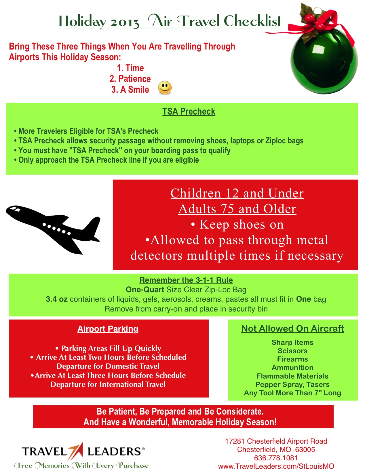 missouri travel checklist